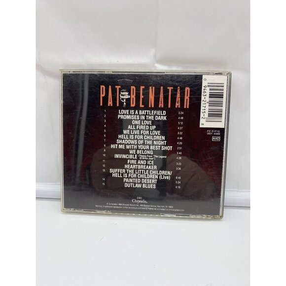 Best Shots Pat Benatar Love Is A Battlefield Heartbreaker We Belong CD Preowned - Picture 2 of 3
